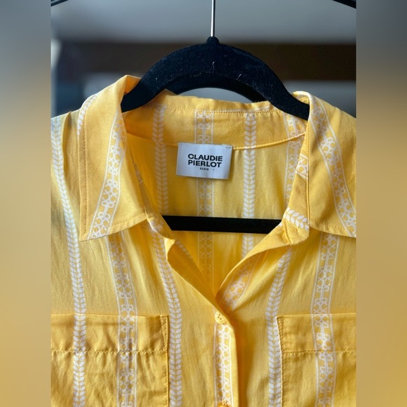 CLAUDIE PIERLOT | Cotton Silk striped Romper | size small - Picture 11 of 15